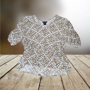 Wrangler Retro Green and Pink Floral Women's Blouse